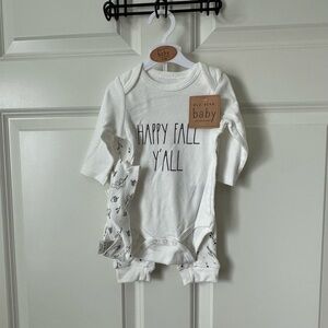 Rae Dunn Fall Baby Outfit size 3-6m